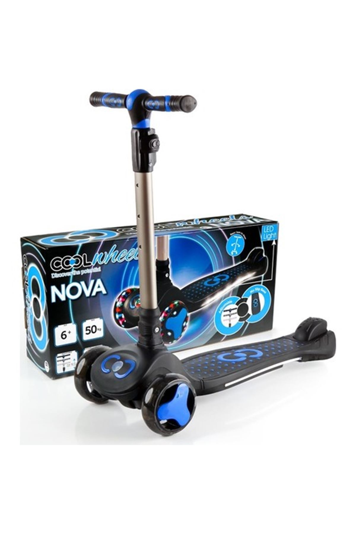 Cool Wheels Nova 6 + Yaş Ful ışıklı Scooter