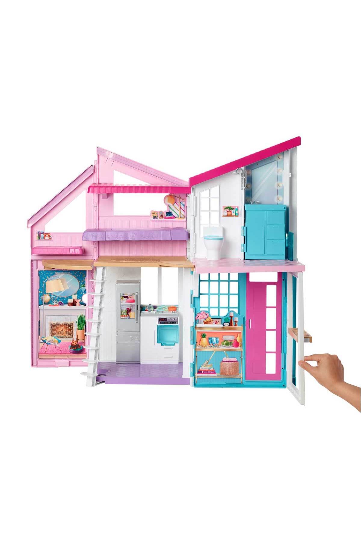 Barbie'nin Muhteşem Malibu Evi - Pembe Kutu - 6 Odalı
