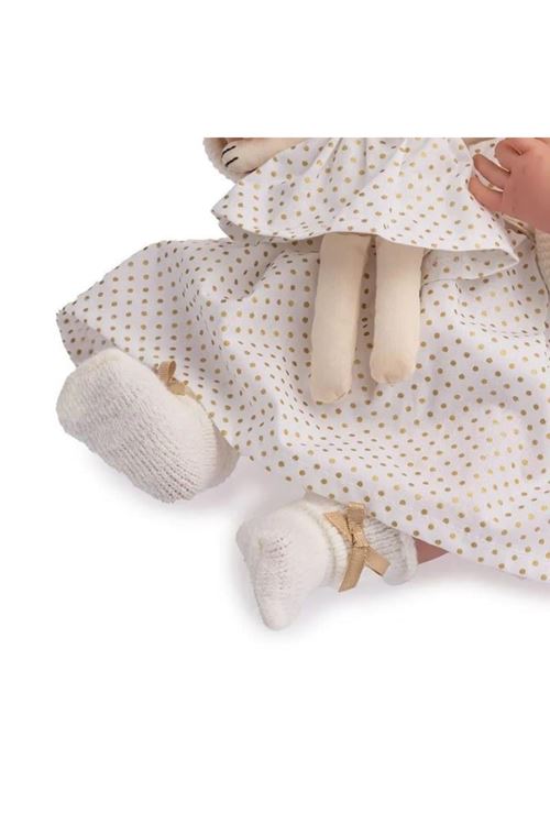 Berenguer Gerçekçi Yenidoğan Oyuncak Kız Bebek 39 cm - Beyaz Hırka ve Tavşanlı