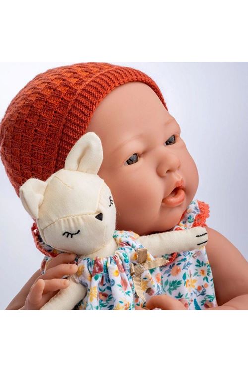 Berenguer Oyuncak Bebek 38 cm - Kiremit Hırka ve Kedili