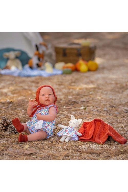 Berenguer Oyuncak Bebek 38 cm - Kiremit Hırka ve Kedili