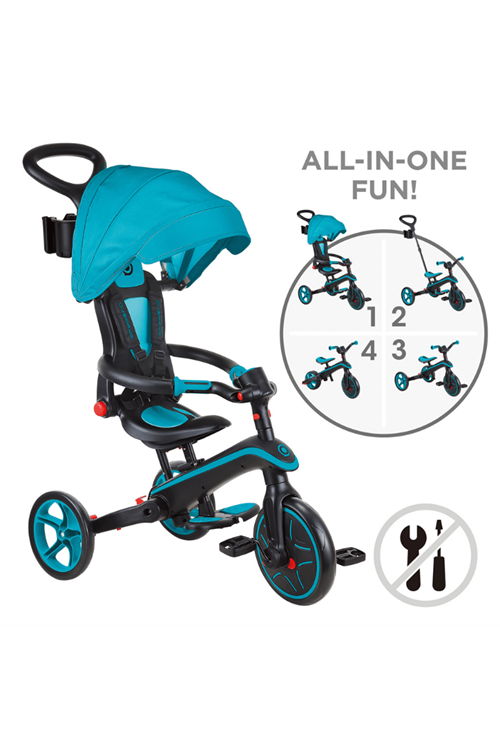 Globber Explorer 4in1 Katlanabilir Bisiklet - Koyu Mint