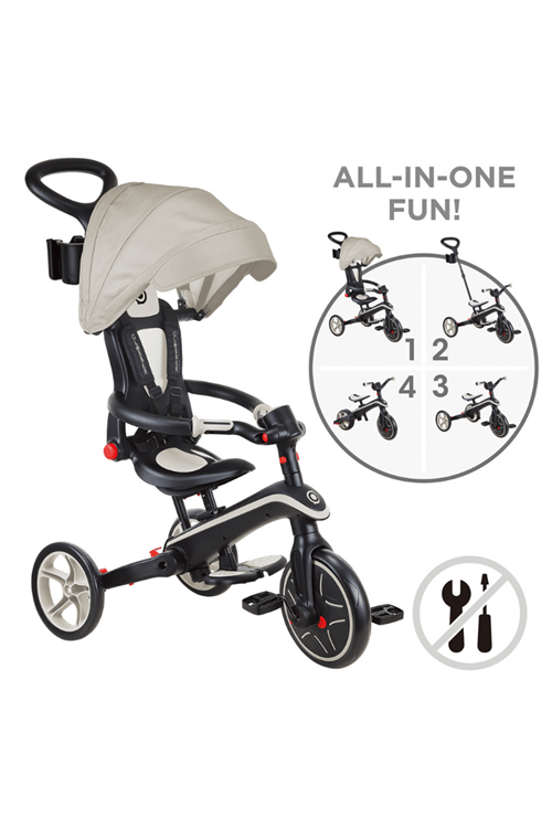 Globber Explorer 4in1 Katlanabilir Bisiklet - Koyu Bej