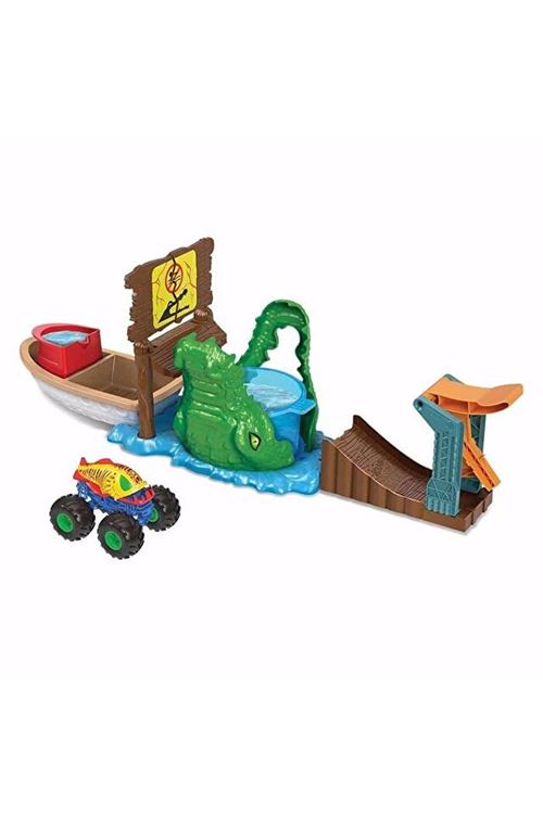 Hot Wheels Track Monster Trucks Timsahtan Kaçış Renk Değiştiren Oyun Seti