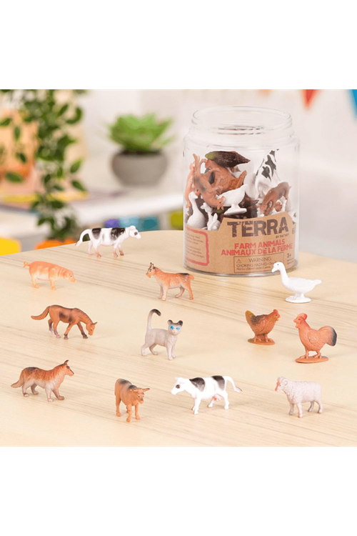 Terra 60 Parça Tüp İçinde Küçük Oyun Seti - Çiftlik