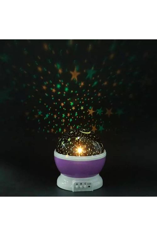 Star Master Renkli Yıldızlı Gökyüzü Projeksiyon Gece Lambası Masa Ay Yıldız Lamba