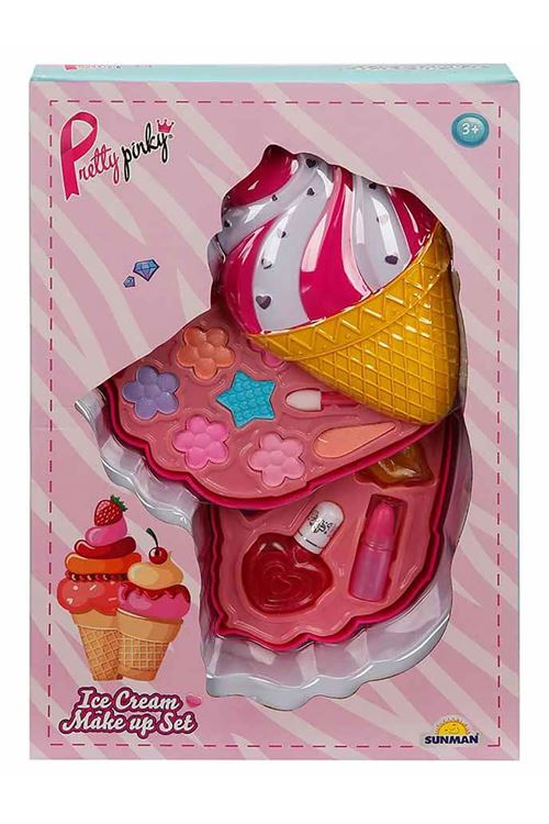 Dondurma Şekilli 2 Katlı Makyaj Güzellik Seti
