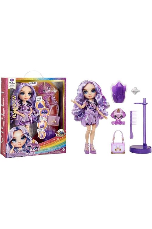 Rainbow High Violet Parlak Slime ve Evcil Hayvan Serisi Bebeği
