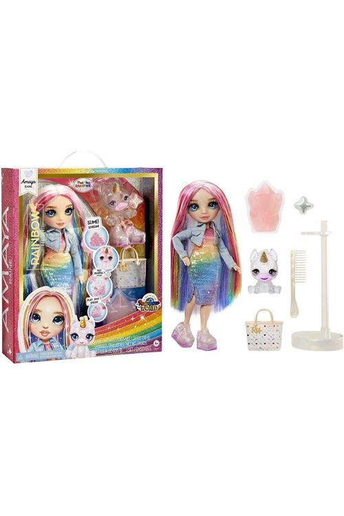 Rainbow High Amaya Parlak Slime ve Evcil Hayvan Serisi Bebeği