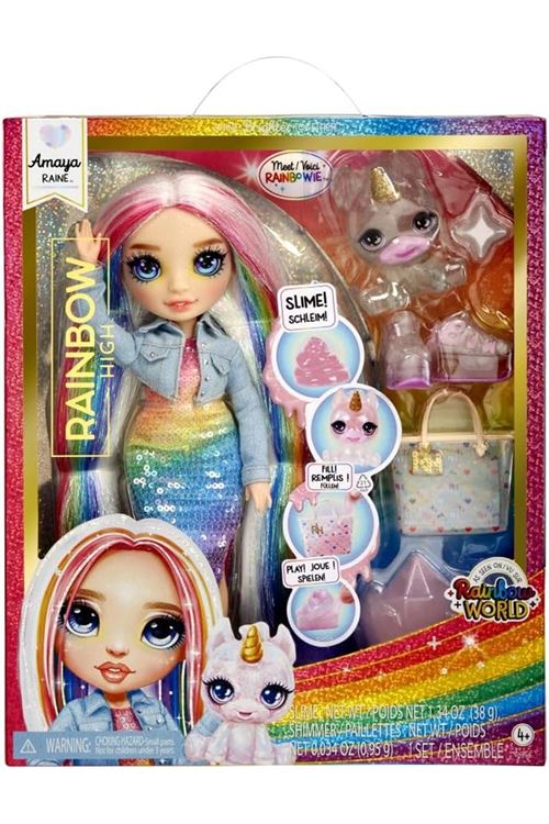 Rainbow High Amaya Parlak Slime ve Evcil Hayvan Serisi Bebeği