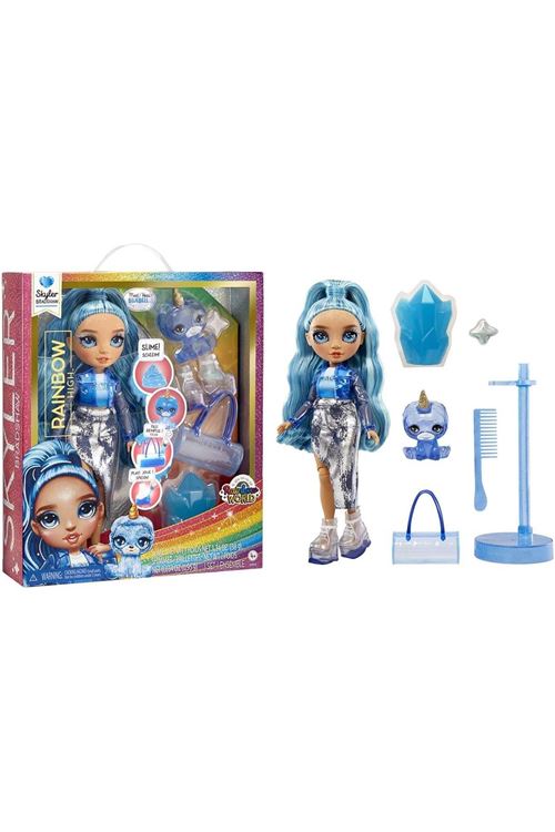 Rainbow High Skyler Parlak Slime ve Evcil Hayvan Serisi Bebeği