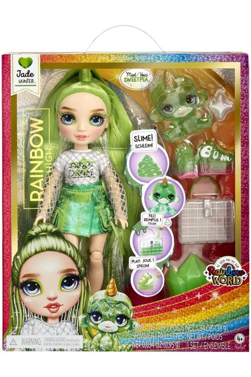 Rainbow High Jade Parlak Slime ve Evcil Hayvan Serisi Bebeği