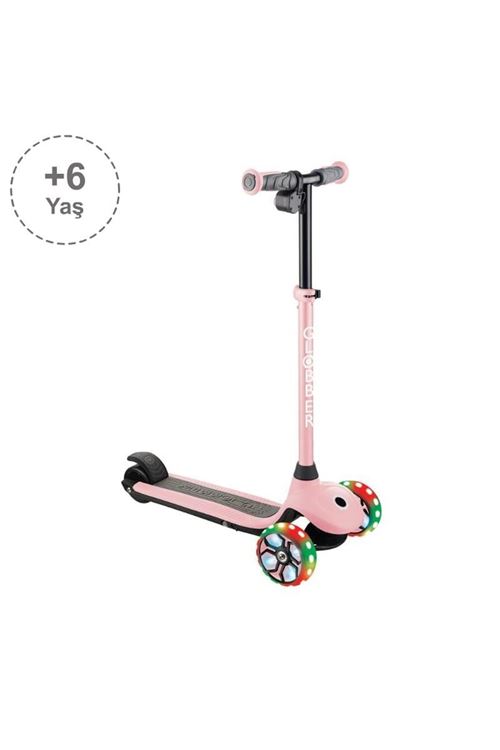 Globber One K E-Motion 4 Plus - Işıklı Elektrikli Scooter - Pastel Pembe