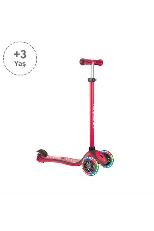 Globber Primo Plus Işıklı Scooter - Kırmızı